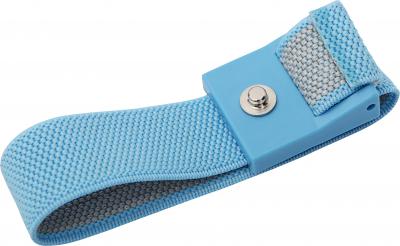 ESD Textilarmband antiallergisch 4mm DK hellblau